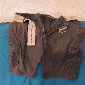 No Boundaries Black Cargo Shorts with Belt